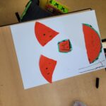 Melone im Kunstunterricht